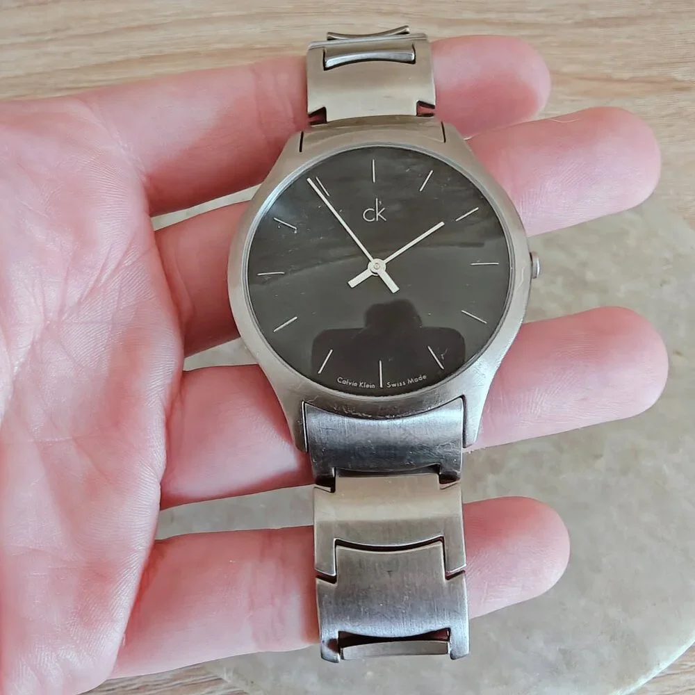 Calvin Klein k26111 Stainless Steel Black Dial Men's Swiss Made Quartz Watch